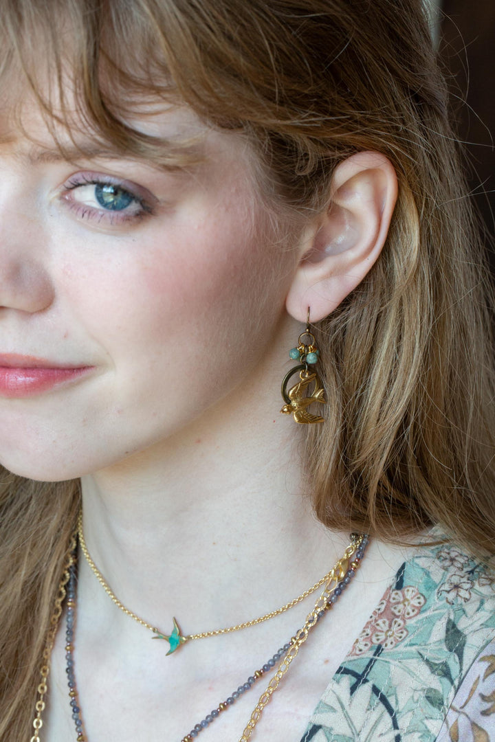 Folklore Czech Glass Statement Earrings