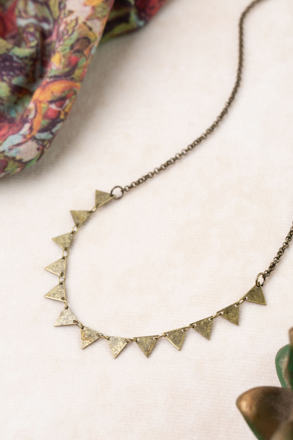 Freedom 15.5-17.5" Geometric Fringe Simple Necklace