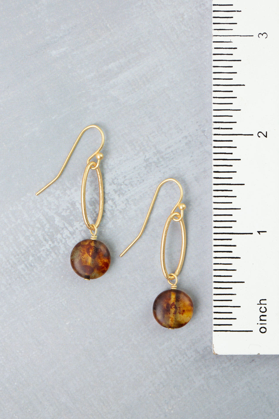 Golden Hour Czech Glass Dangle Earrings