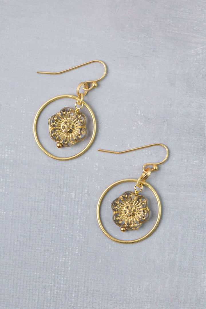 Golden Hour Czech Glass Statement Earrings