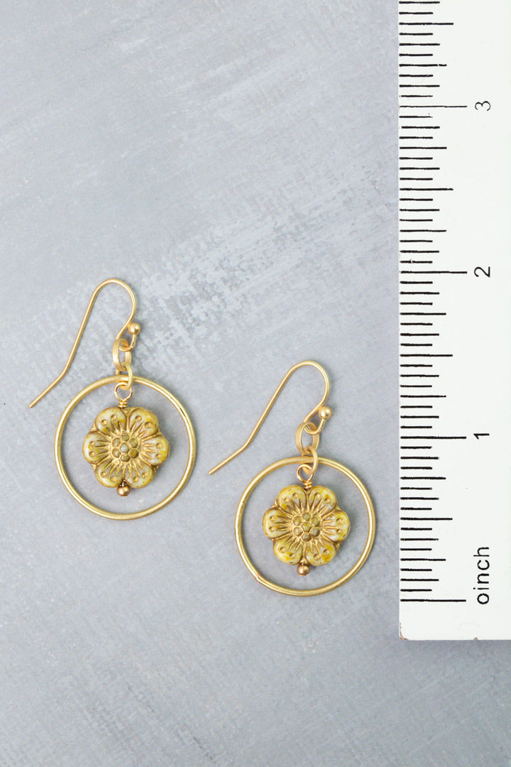 Golden Hour Czech Glass Statement Earrings