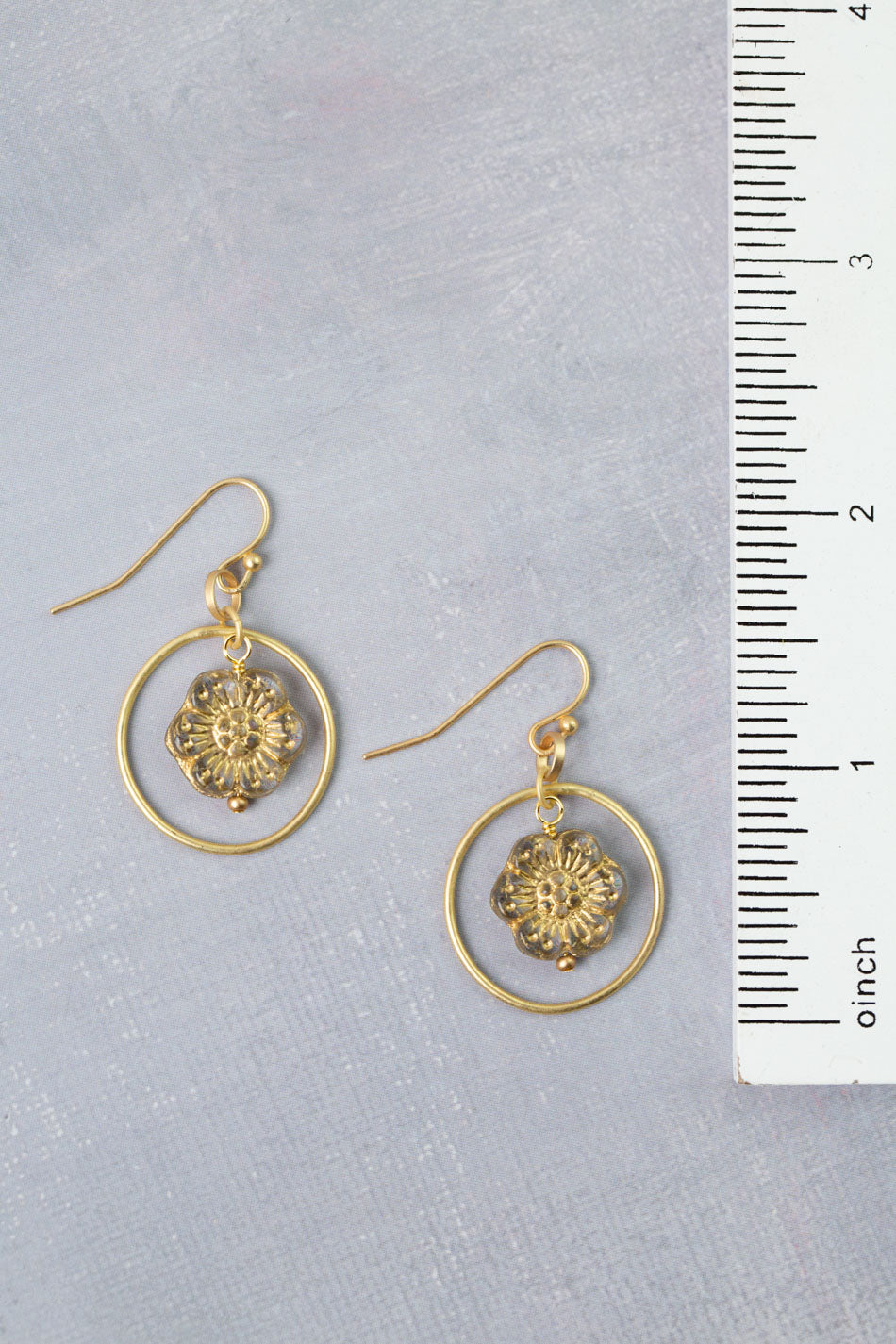 Golden Hour Czech Glass Statement Earrings