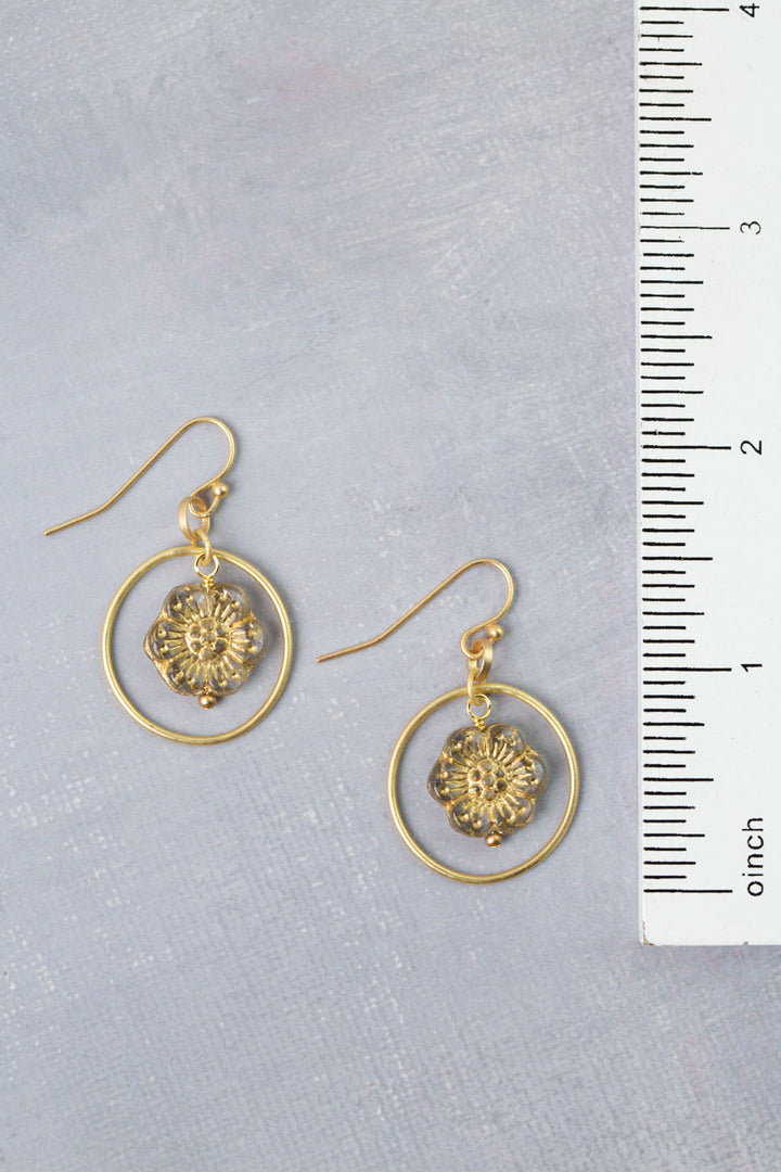 Golden Hour Czech Glass Statement Earrings