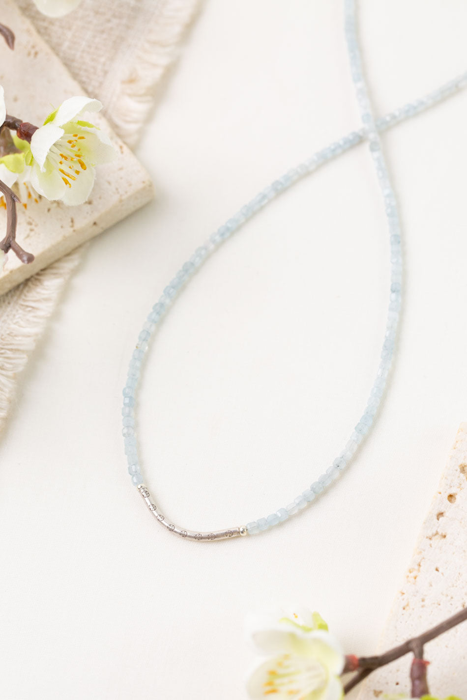 Gentle Breeze 19-21" Aquamarine Simple Necklace