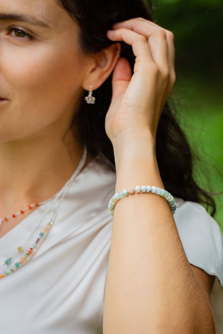 Gentle Breeze 7.5-8.5" Amazonite Simple Bracelet