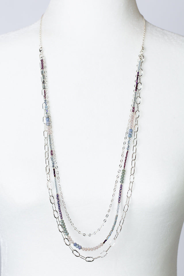 Horizon 19.5 or 31.5" Czech Glass And Crystal Multistrand Necklace