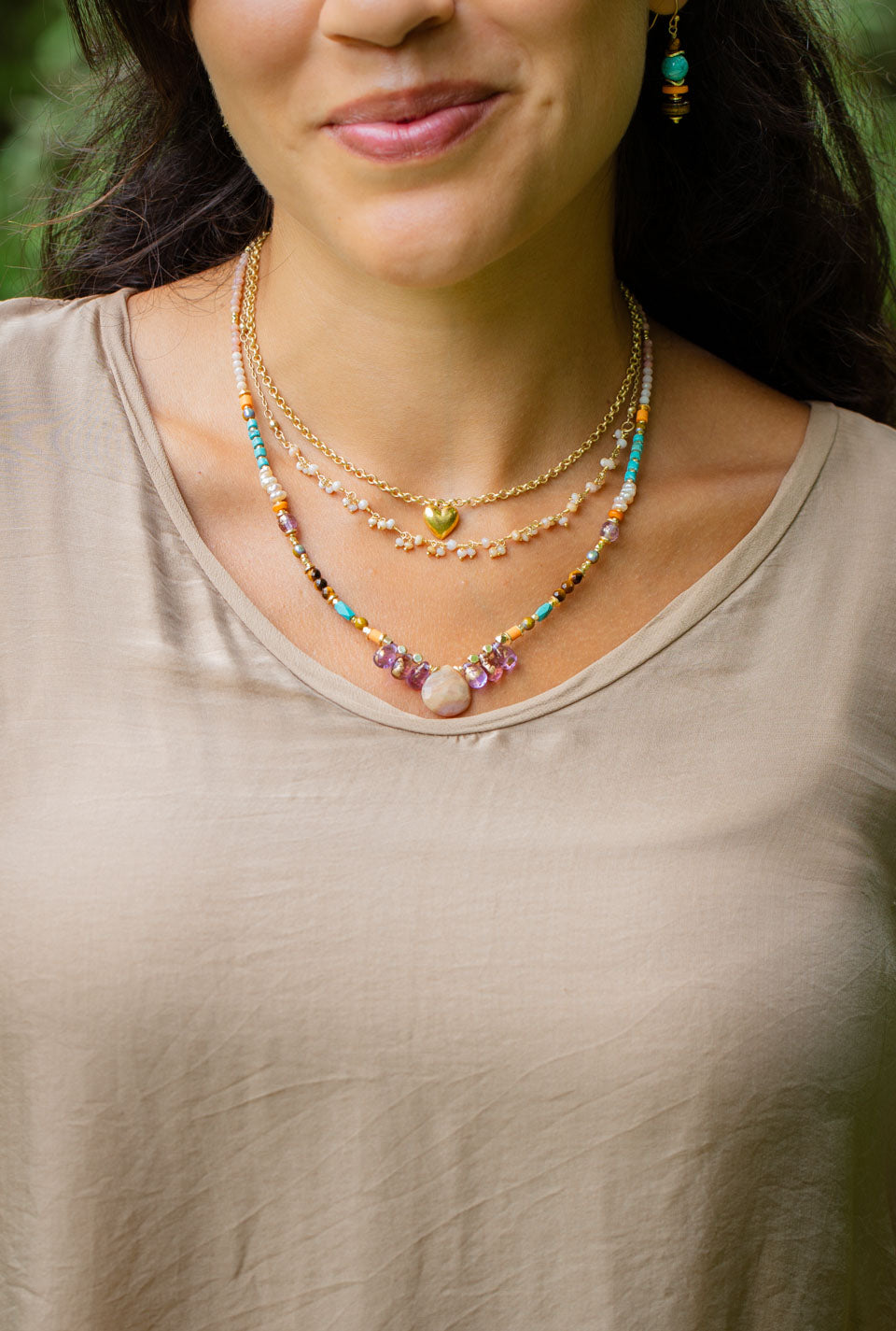 Joy 15-17" Heart Pendant Simple Necklace
