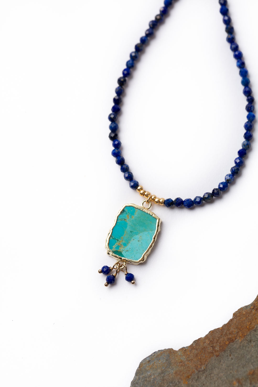 Kaleidoscope 16-18" Lapis Simple Necklace