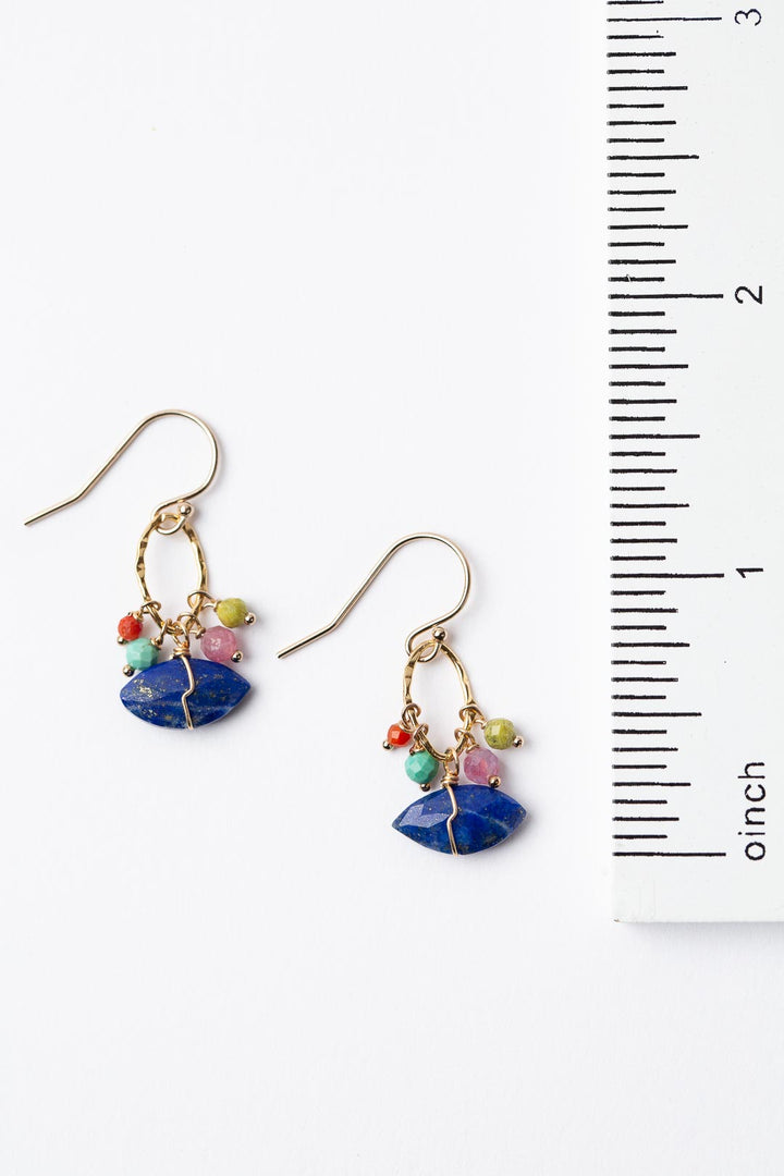 Kaleidoscope Jasper, Coral, Turquoise Statement Earrings