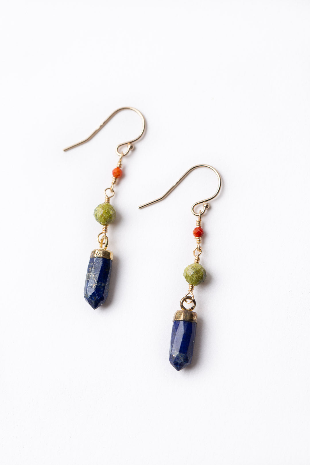 Kaleidoscope Coral, Jade Dangle Earrings (limited)