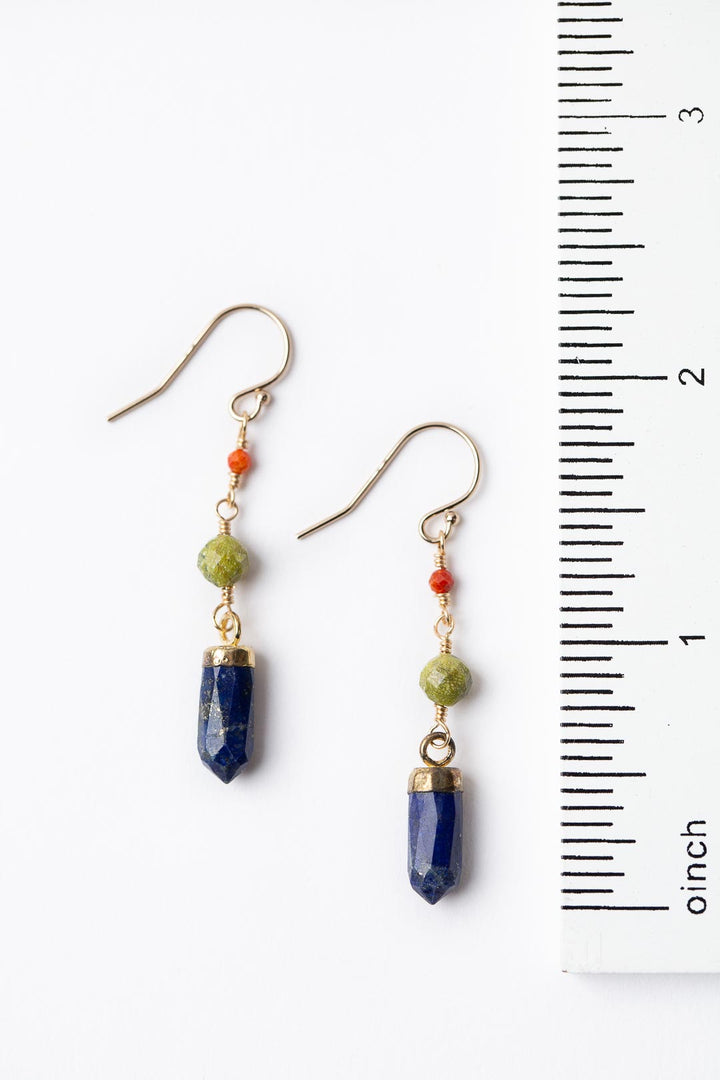 Kaleidoscope Coral, Jade Dangle Earrings (limited)