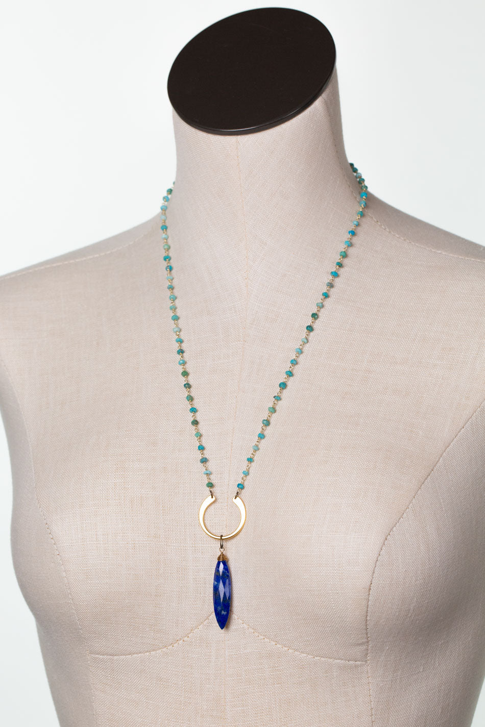Love One Another 22-24" Turquoise, Lapis Statement Necklace