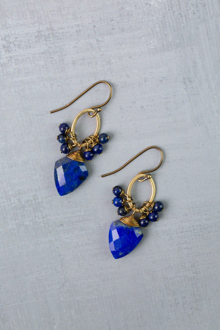 Love One Another Lapis Cluster Earrings