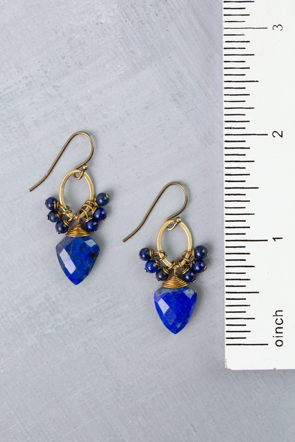 Love One Another Lapis Cluster Earrings