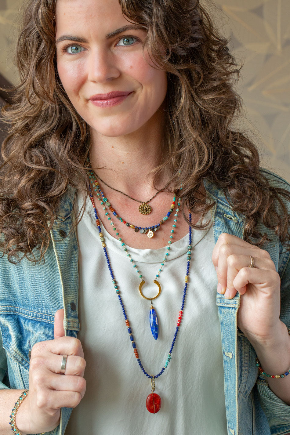 Love One Another 22-24" Turquoise, Lapis Statement Necklace
