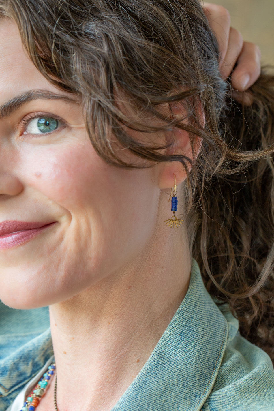 Love One Another Lapis Statement Earrings