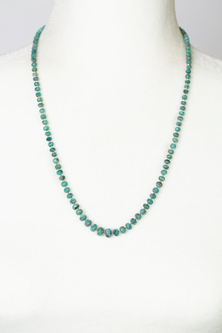 Limited 22-24" Natural Turquoise Simple Necklace