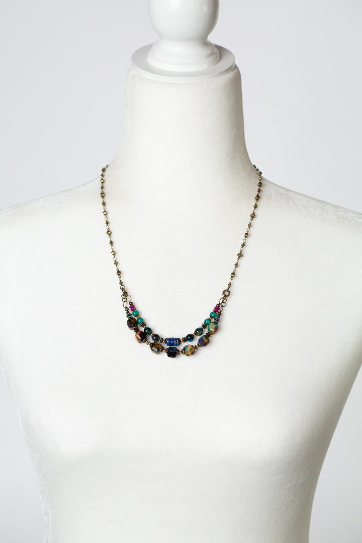Limited Edition 20.5-22.5" Galaxy Tiger's Eye Multistrand Necklace