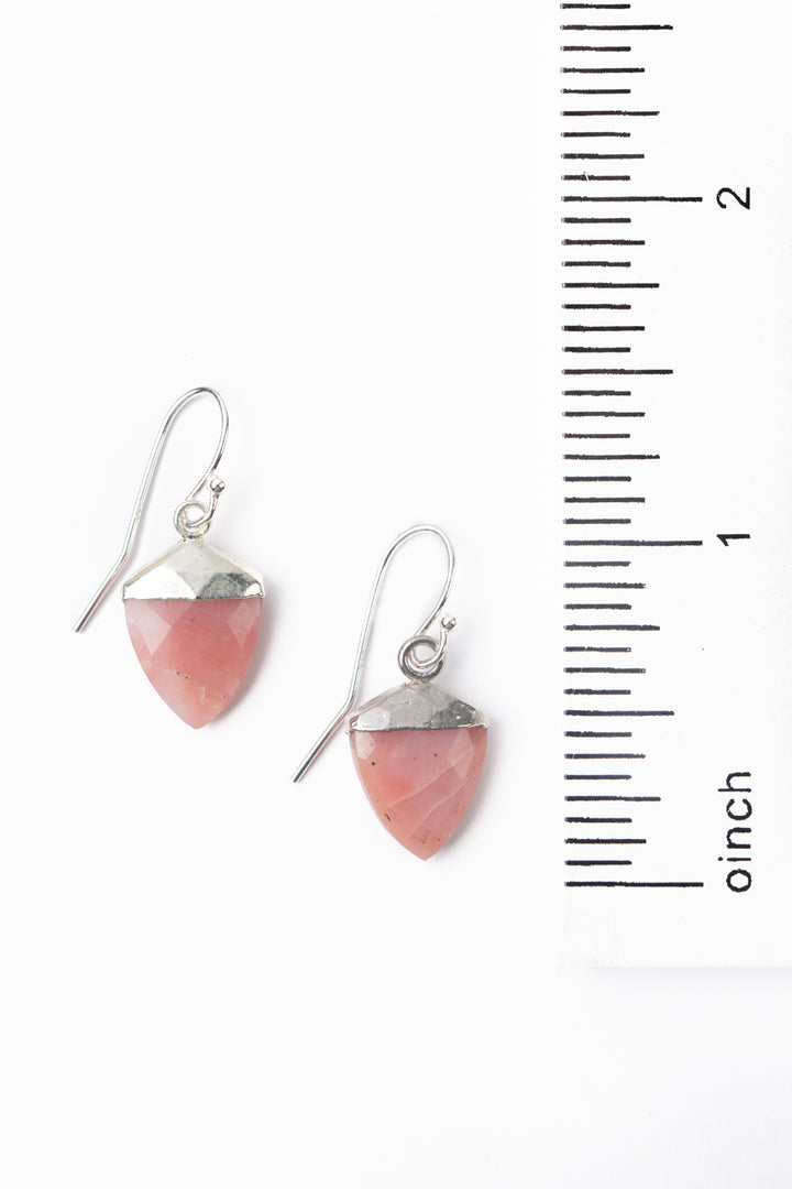 Limited Pink Opal Simple Earrings