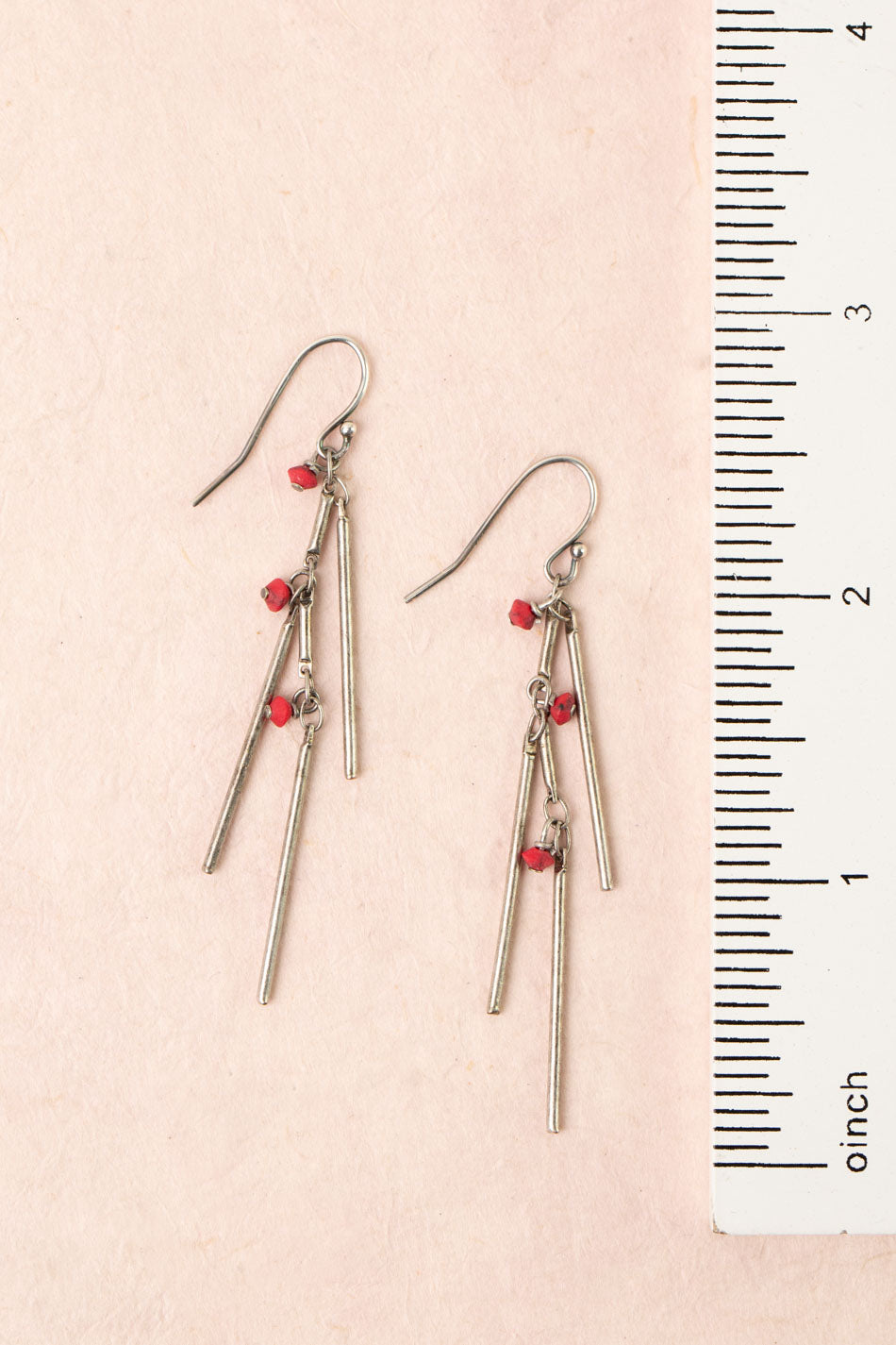 Leilani Antique Silver Chain Tassel Tassel Earrings