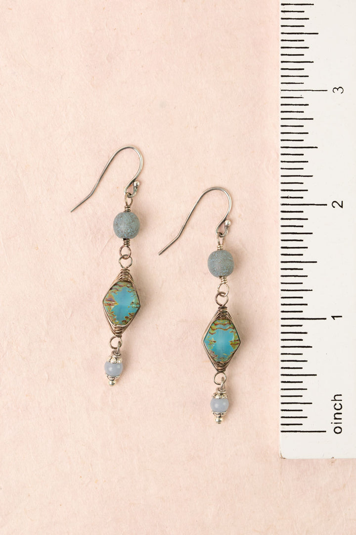 Leilani Czech Glass Herringbone Earrings