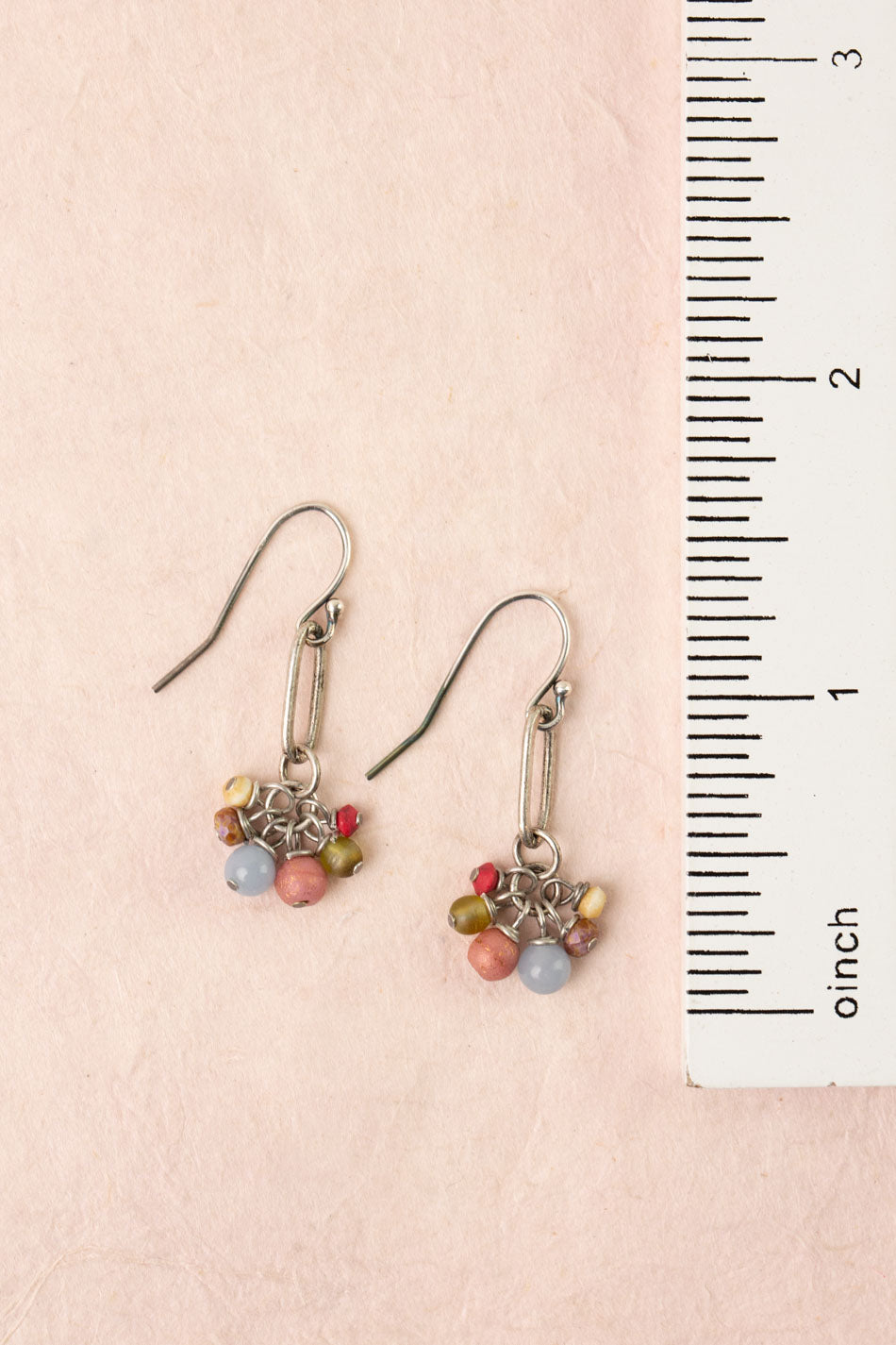 Leilani Czech Glass, Jade Dangle Earrings