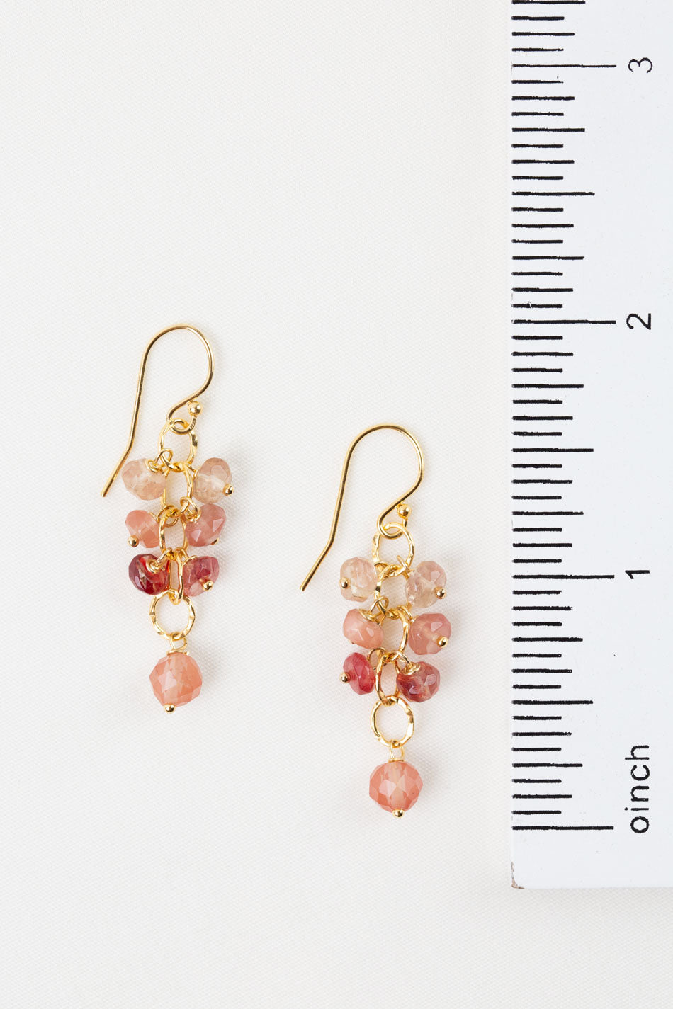 Love Andesine Labradorite Cluster Earrings