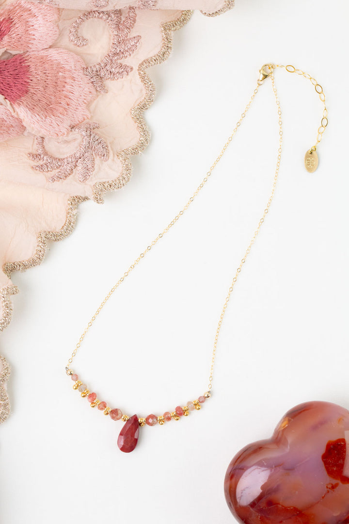 Love 15-17" Andesine Labradorite Simple Necklace