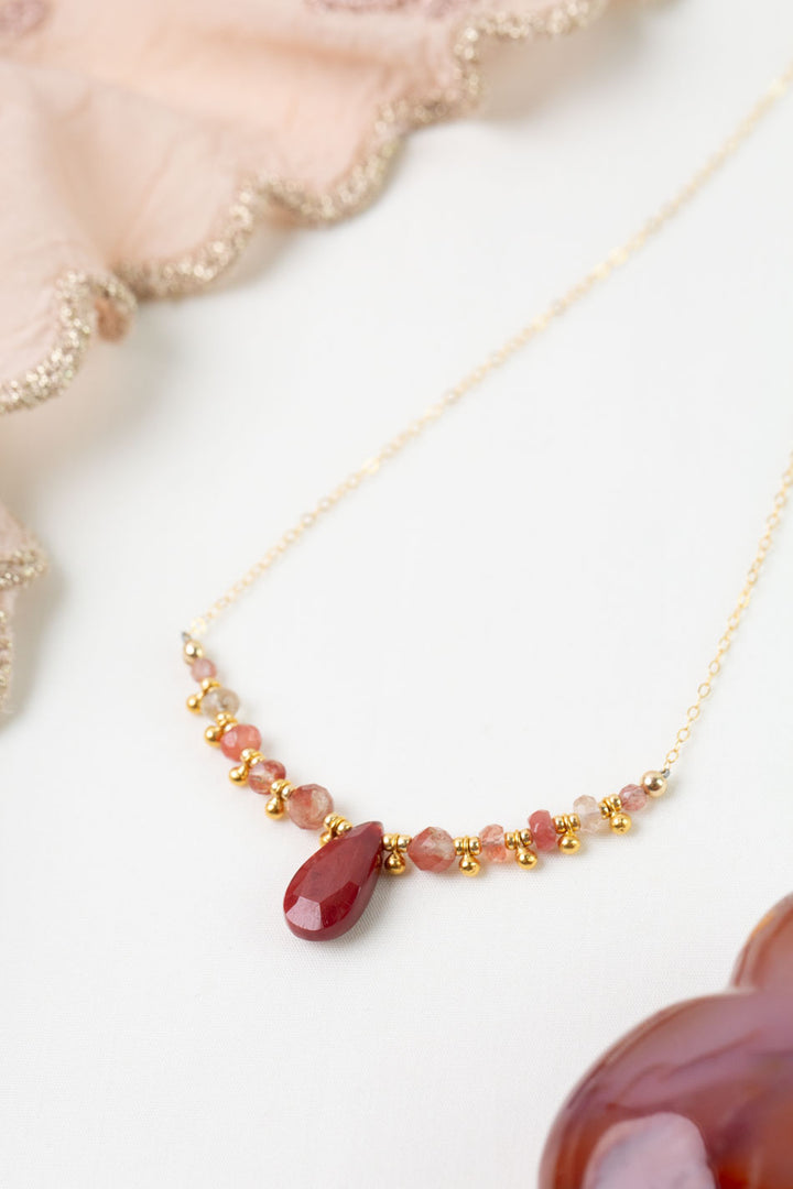 Love 15-17" Andesine Labradorite Simple Necklace