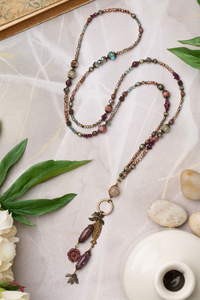 MONDAY EDITION★Moonlit Heartstrings Long Necklace One Heart Long Necklace - Brighton