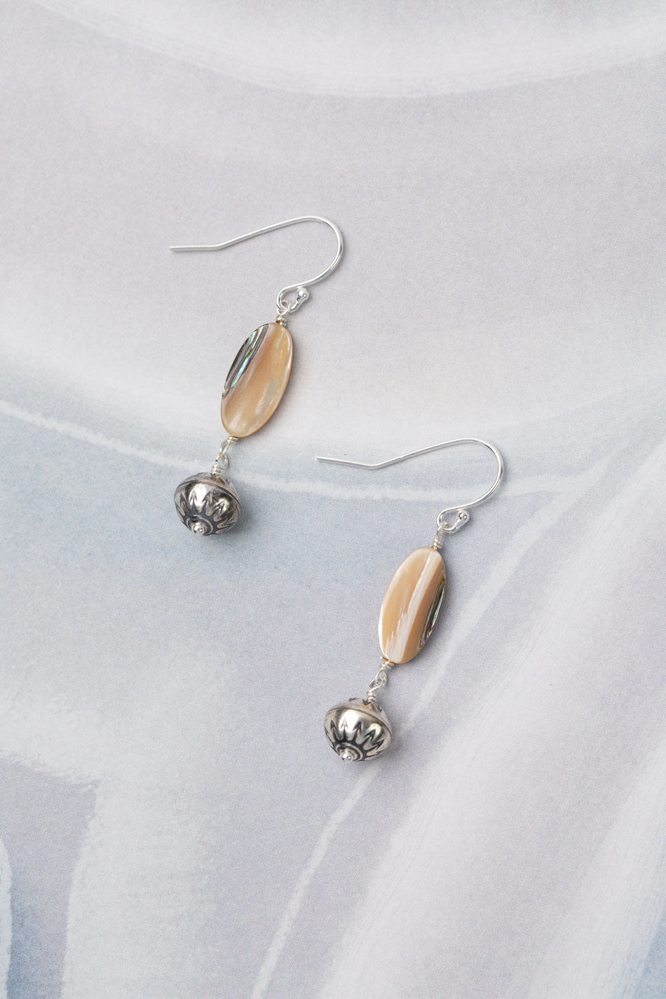 Mystic Abalone Dangle Earrings