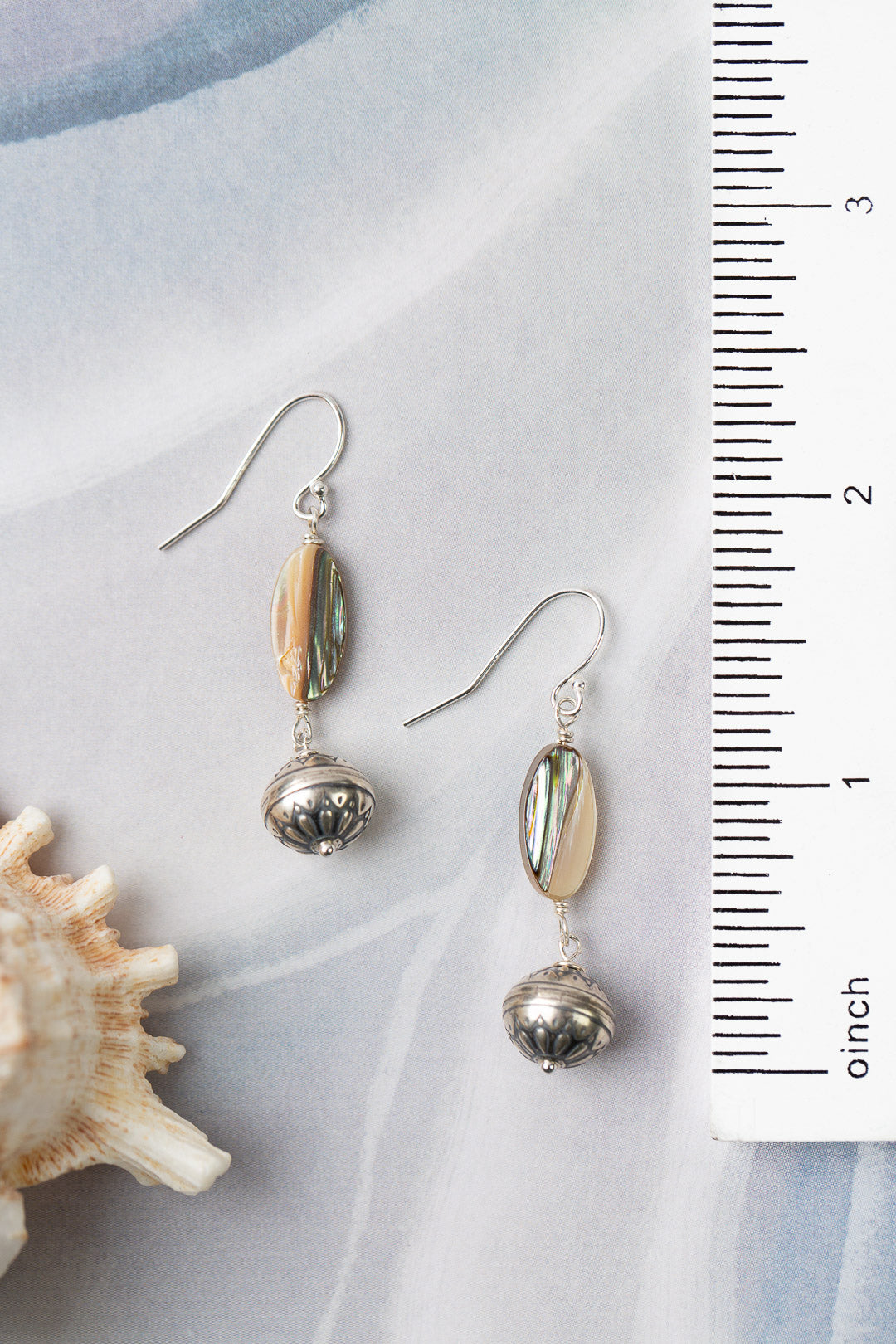 Abalone dangle deals earrings