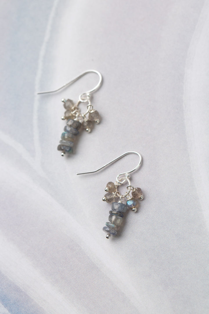 Mystic Labradorite Cluster Earrings