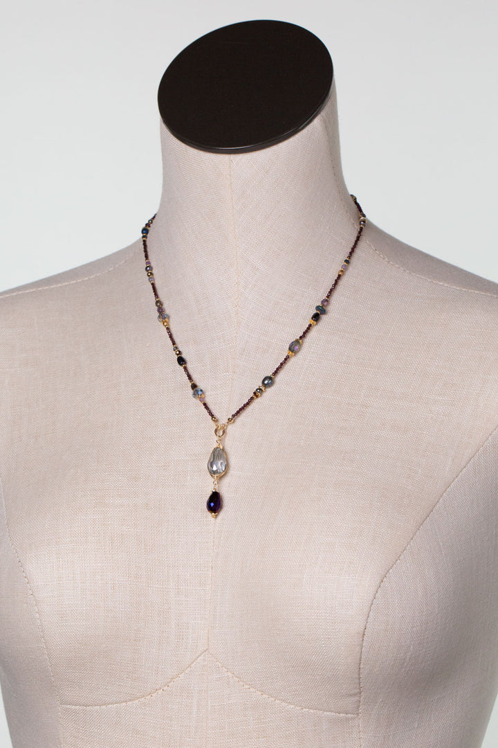 Midnight 24.5-26.5" Crystal Statement Necklace