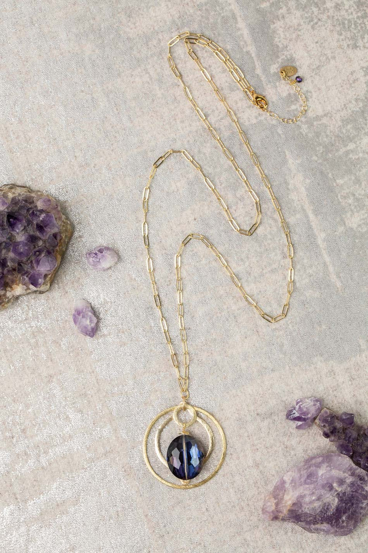 Midnight 31.5-33.5" Crystal Statement Necklace