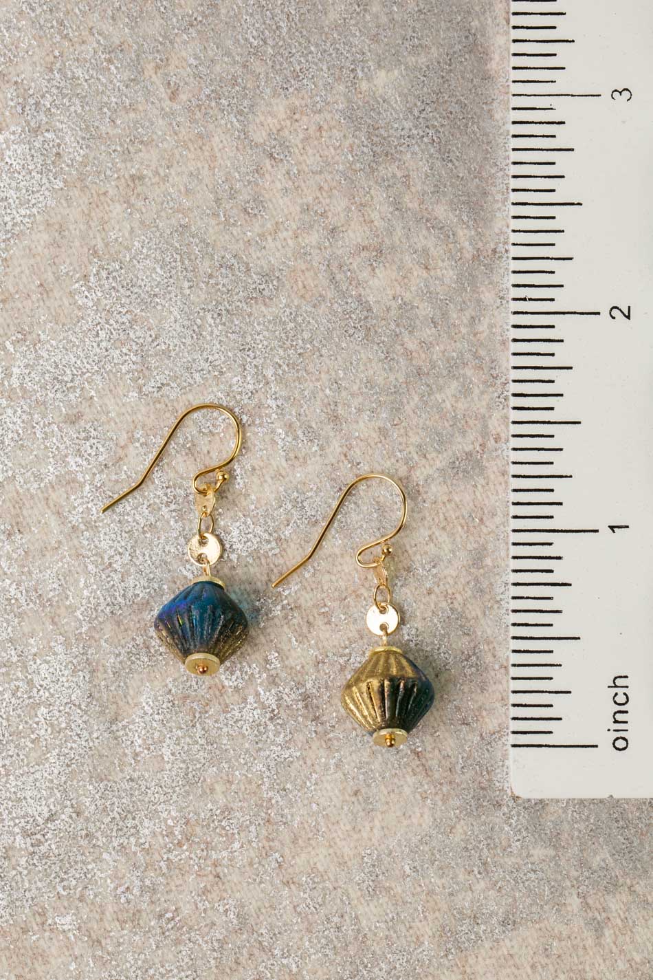 Midnight Czech Glass Dangle Earrings