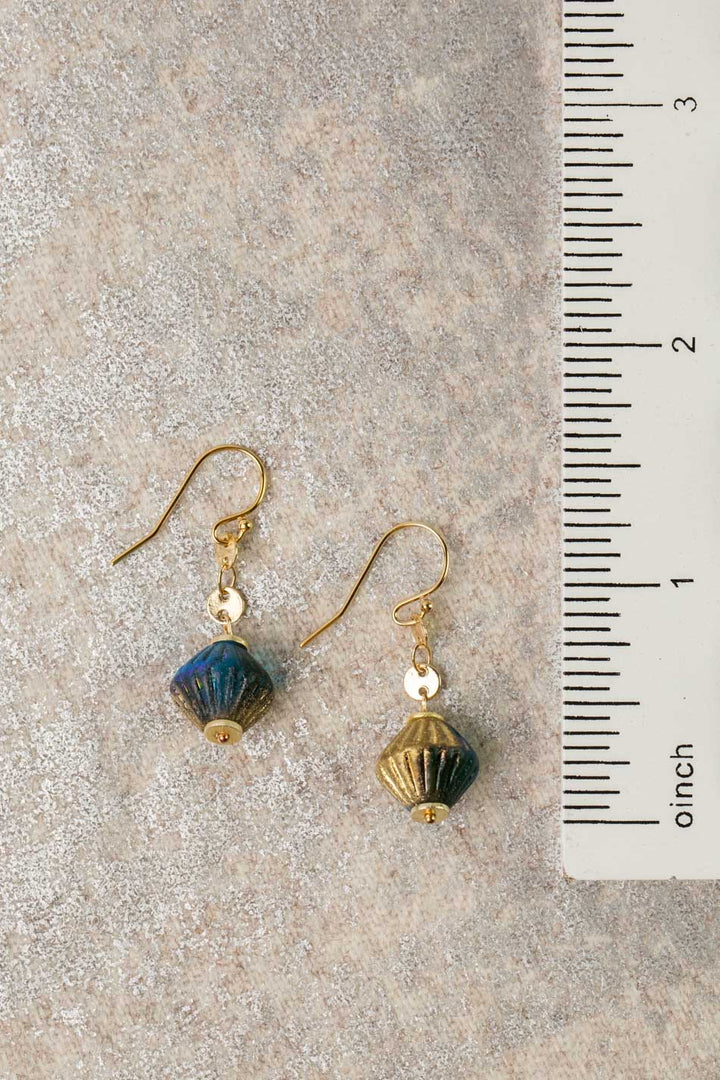 Midnight Czech Glass Dangle Earrings