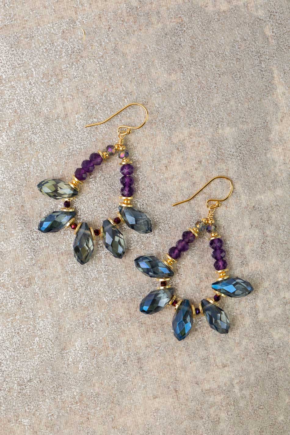 Midnight Crystal Statement Earrings