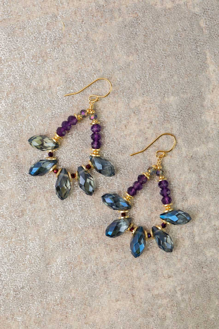 Midnight Crystal Statement Earrings