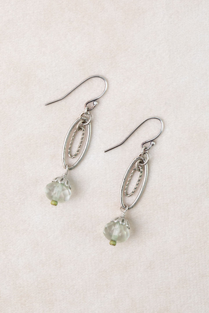 Mint Julep Czech Glass Dangle Earrings