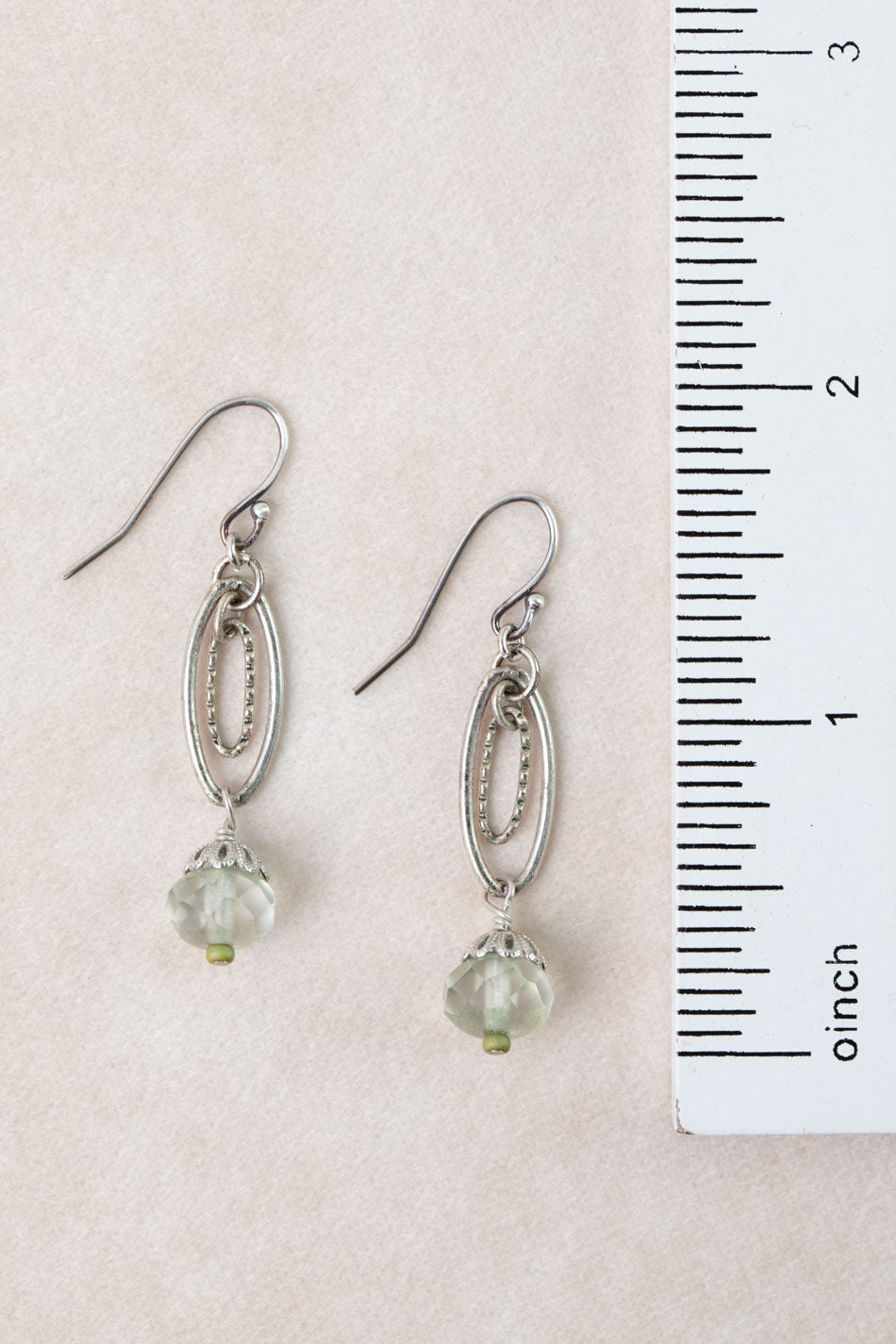 Mint Julep Czech Glass Dangle Earrings