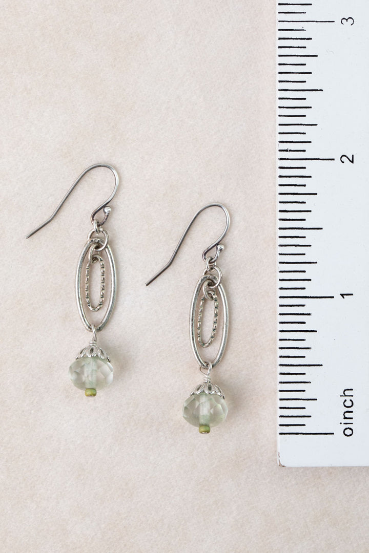 Mint Julep Czech Glass Dangle Earrings