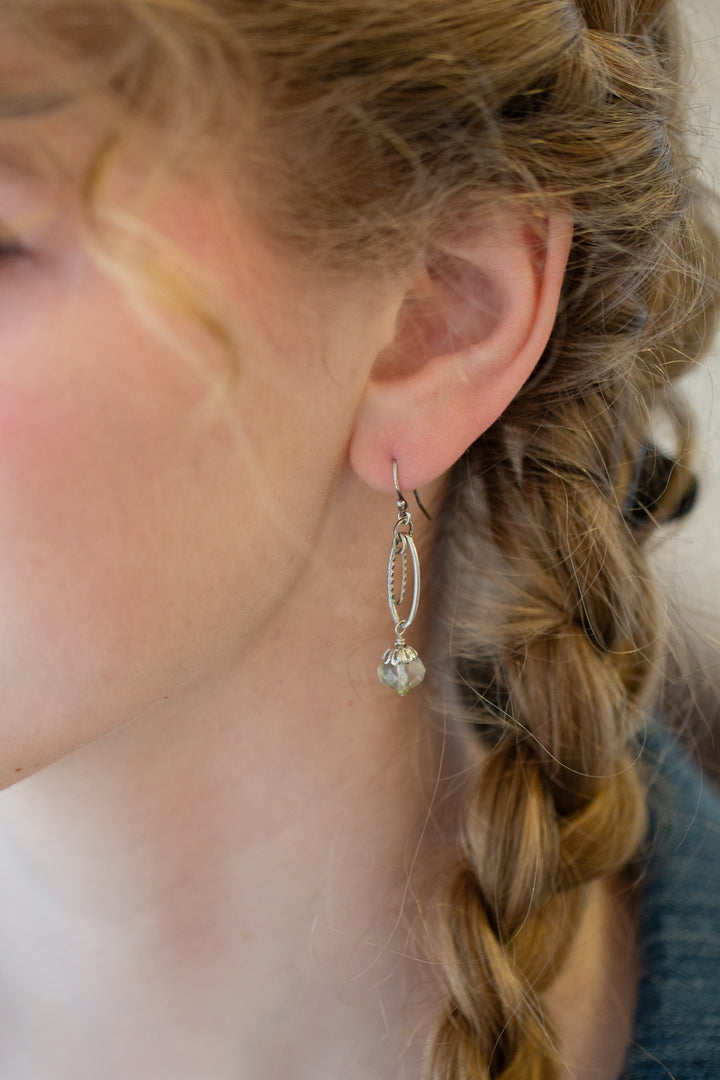 Mint Julep Czech Glass Dangle Earrings