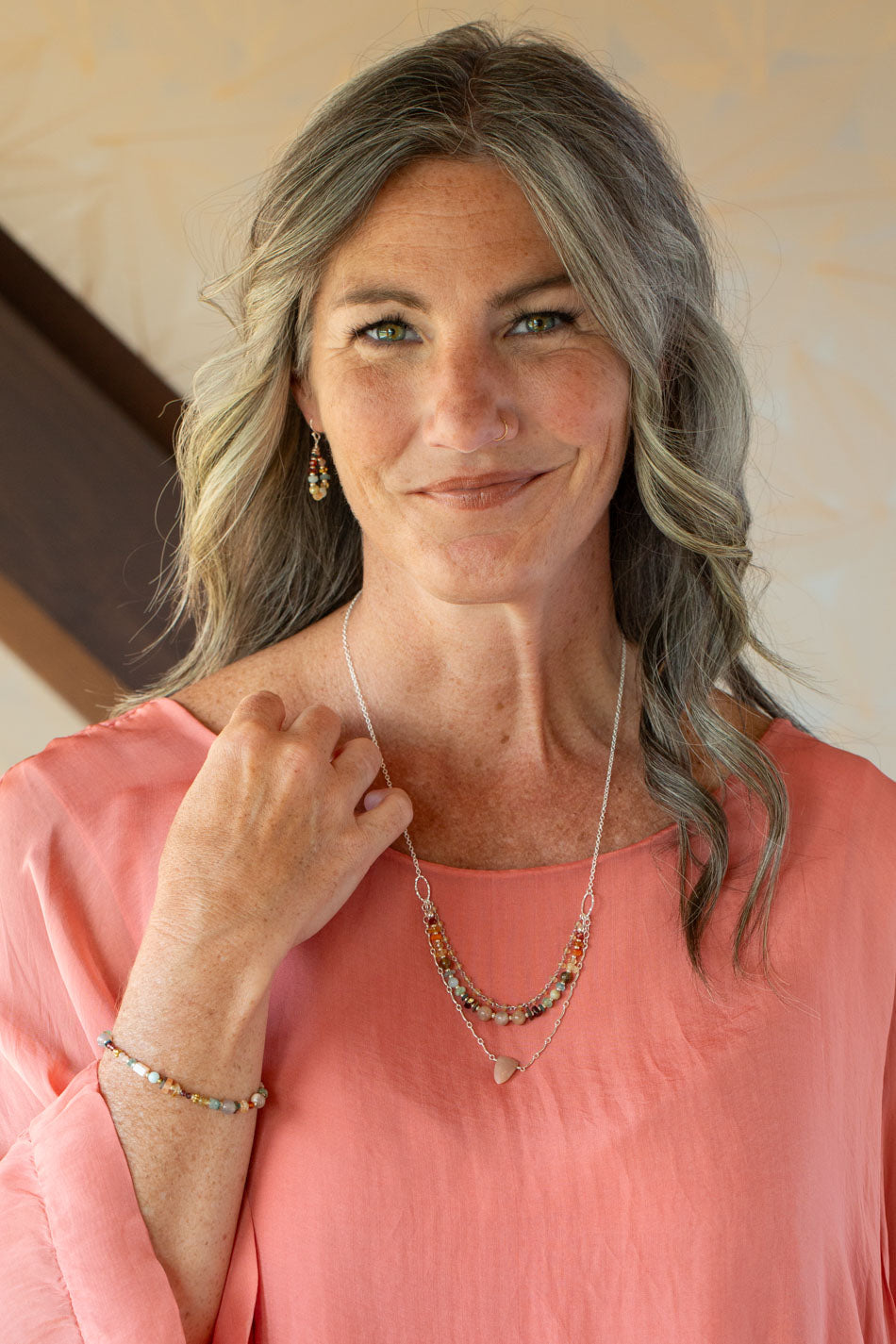 Mother’s Day Apatite & Moonstone Necklace, Bracelet and Earring Set