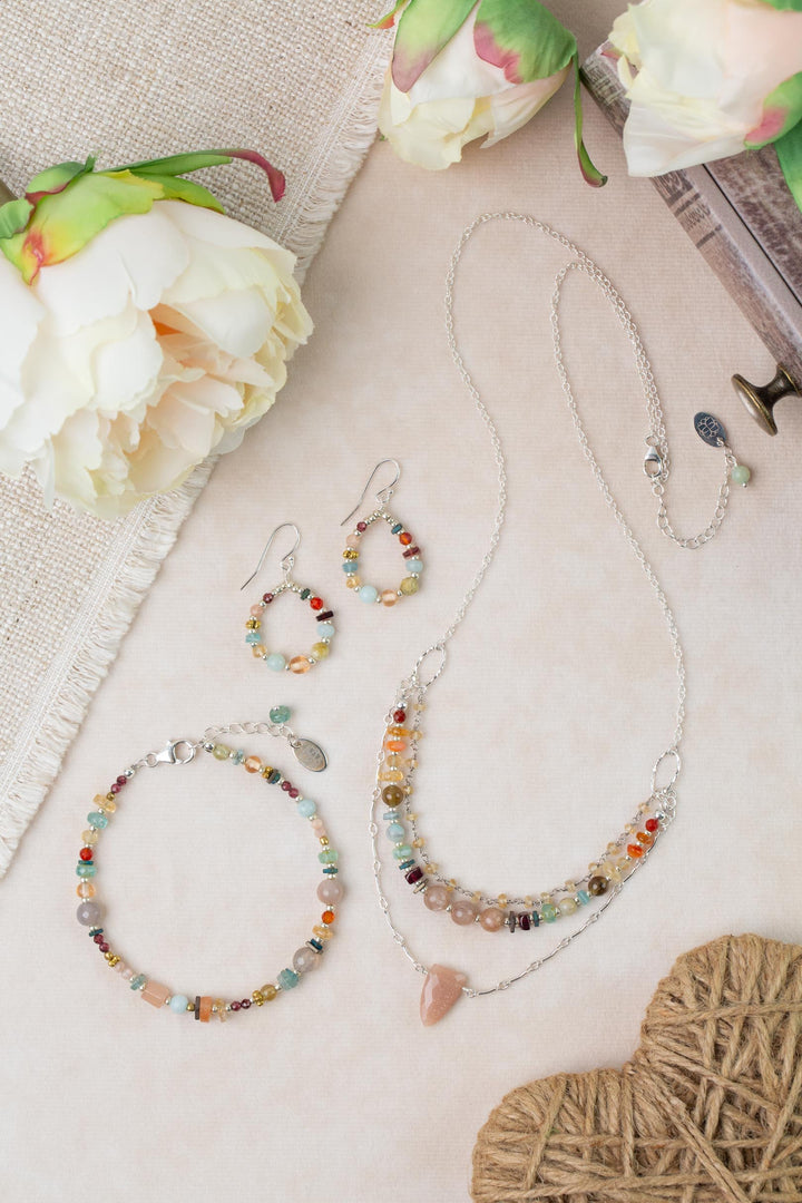 Mother’s Day Apatite & Moonstone Necklace, Bracelet and Earring Set