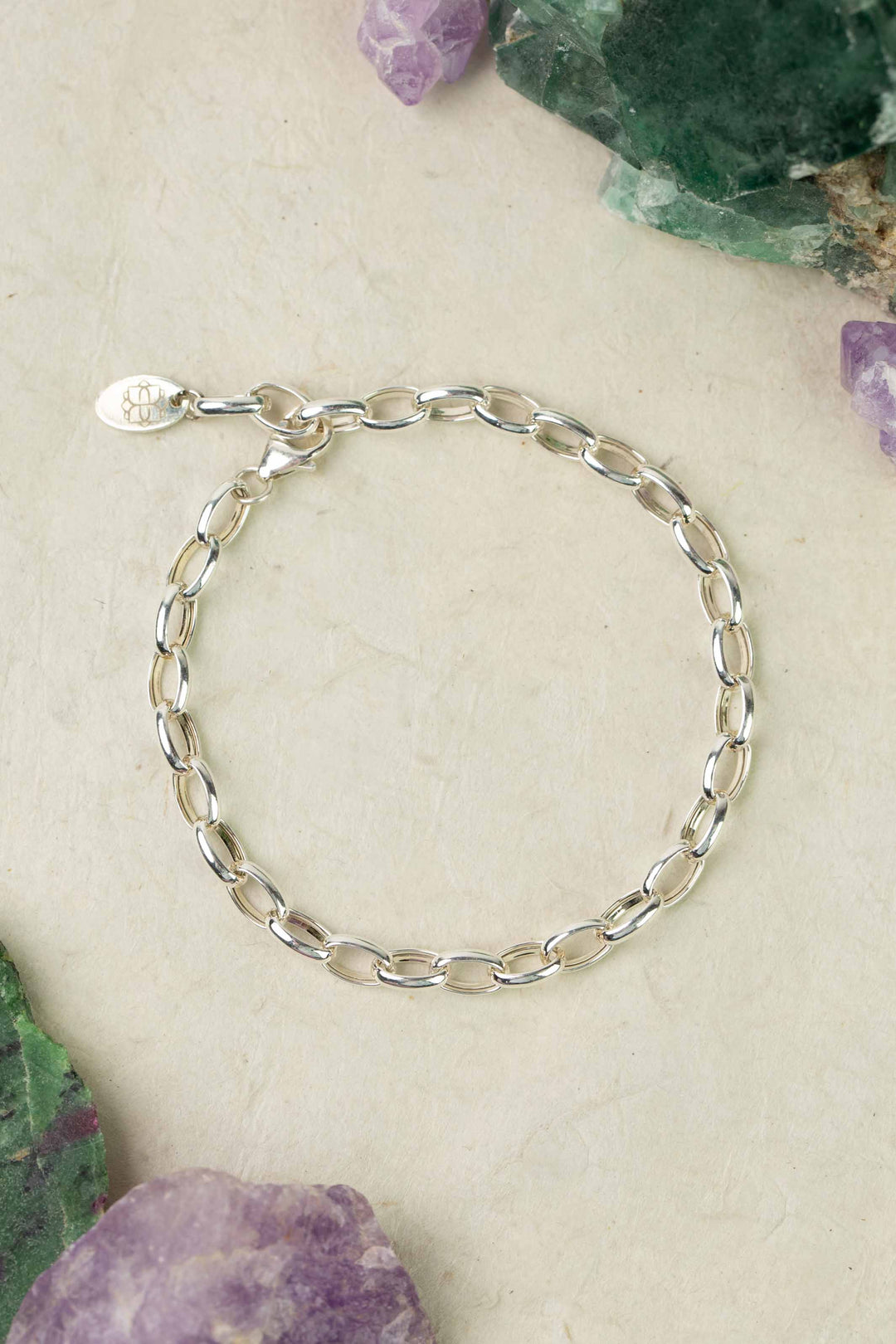 Mystic 8" Sterling Silver Chain Simple Bracelet