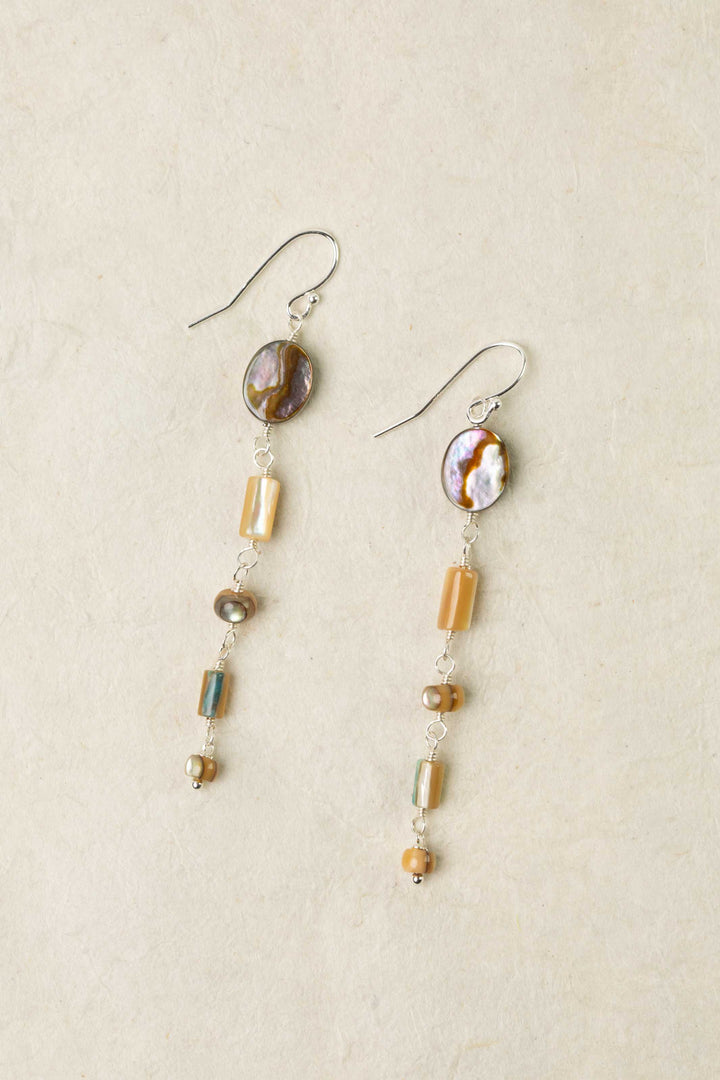 Mystic Abalone Dangle Earrings