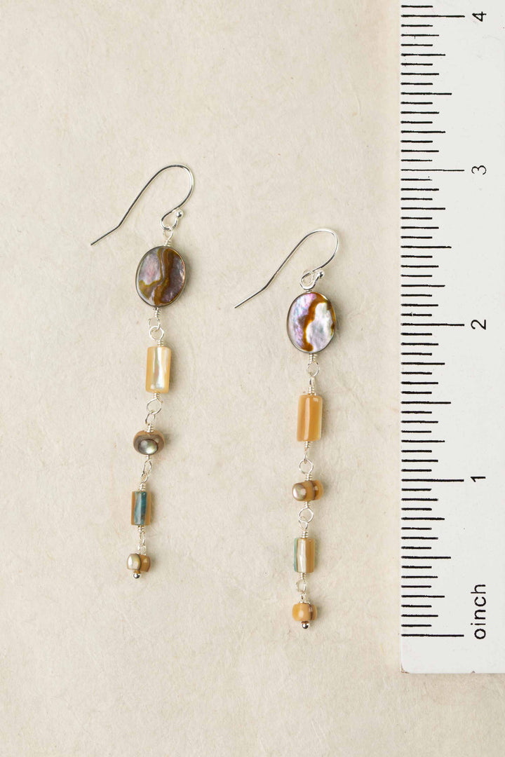 Mystic Abalone Dangle Earrings