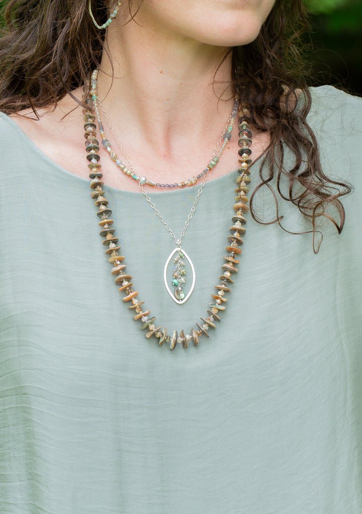 Mystic 26-28" Abalone Statement Necklace