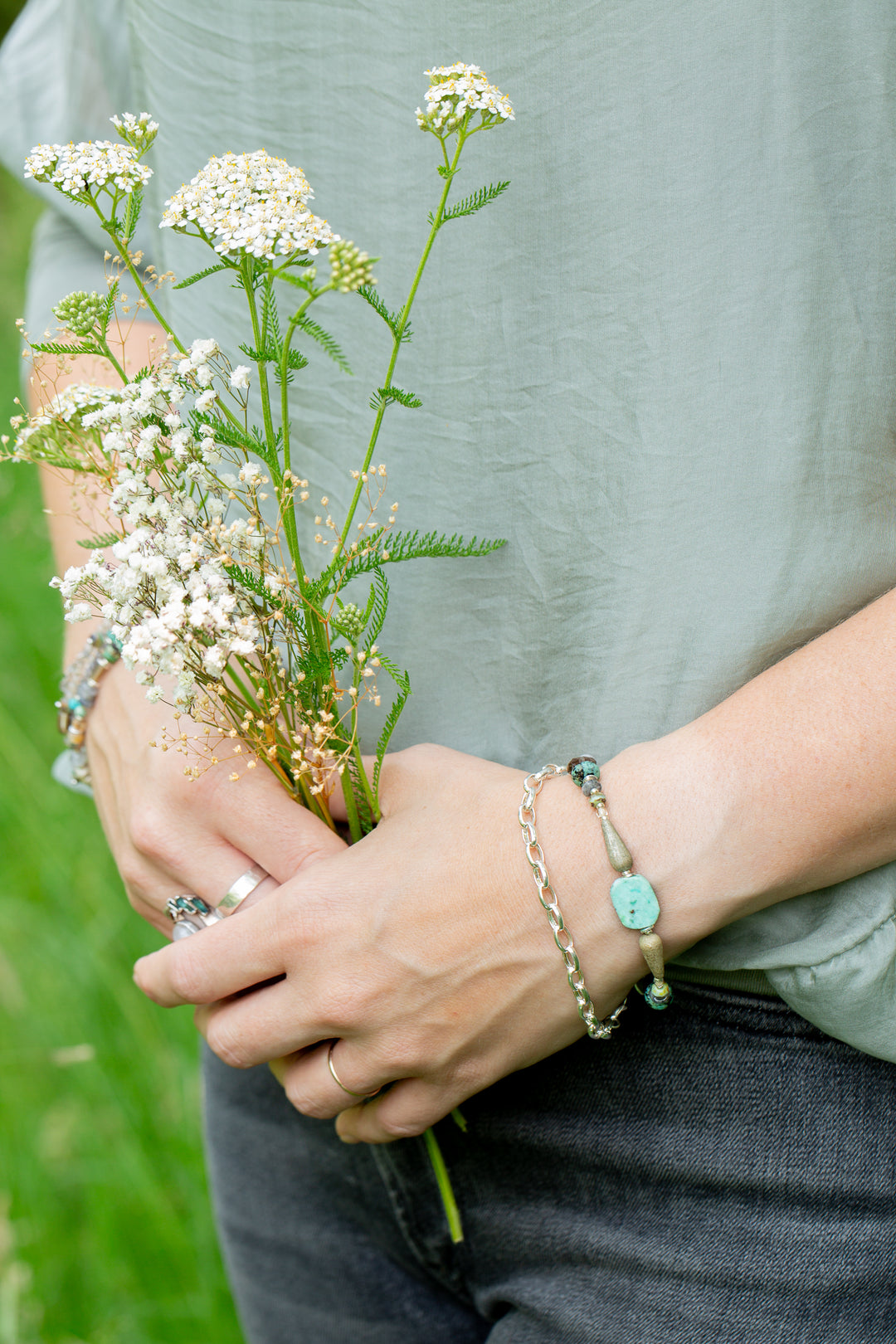 Mystic 8" Sterling Silver Chain Simple Bracelet